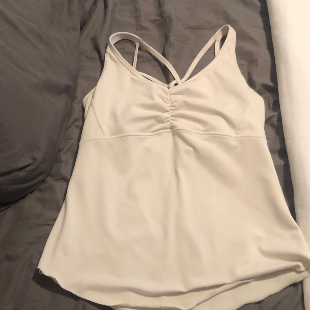 White Prana workout top